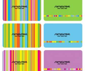 七種顏色的彩色卡片範本卡片