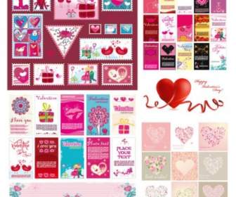 Several Very Lovely Valentine Day Vector