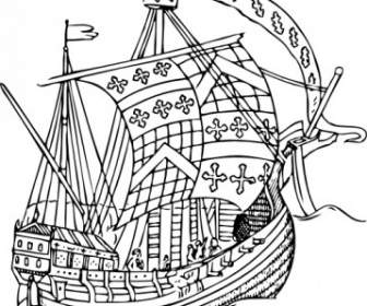Schiff Aus Der Mitte Th Jahrhundert ClipArt
