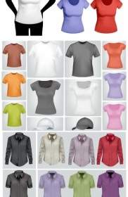 Shirts And Tshirts Of Various Styles Vector