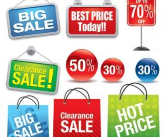 Shopping Sales Theme Vector