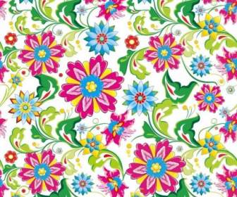 Showy Seamless Floral Vector Background