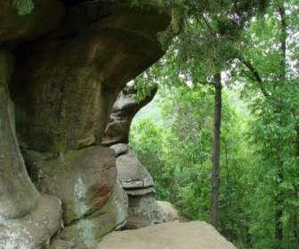 Side View Of Rock Formation