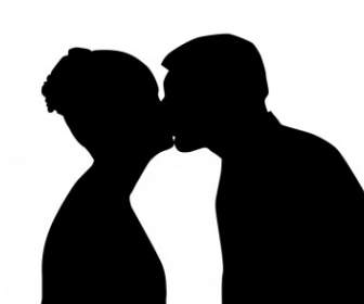 Silhouetted Kiss