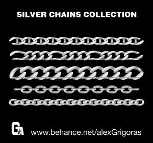Silver Chains Vector Collection