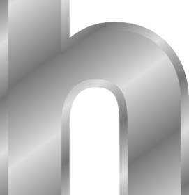 銀效果字母 H 的剪貼畫