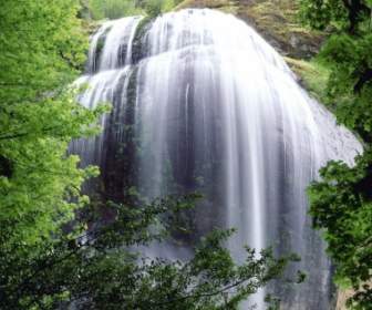 Silver Falls Wallpaper Waterfalls Nature