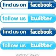 Facebook や Twitter のシンプルなボタン
