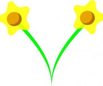 Simple Five Pettle Daffodil Clip Art