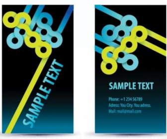 Simple Pattern Business Card Template Vector