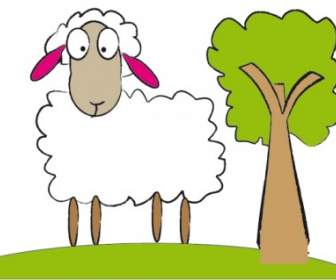 Einfache Schafe Vektor