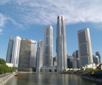 Grattacieli Sullo Skyline Di Singapore