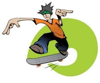 Skateboarding Wektor
