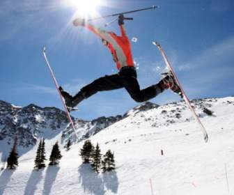 Esportes De Esqui De Papel De Parede De Salto De Esqui