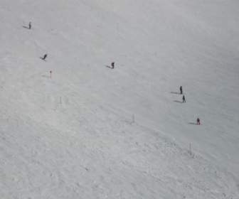 Skipiste Skifahrer Winter
