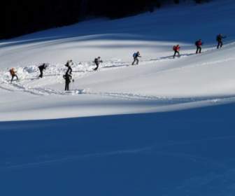Ski Tur Musim Dingin Kenaikan Kenaikan