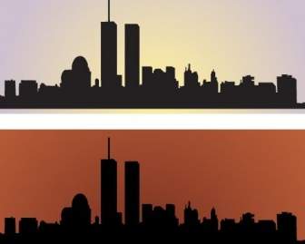 Skyline Uns Newyork Stadt Vektoren