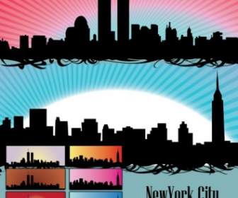 Skyline Us Newyork City Vectors