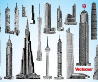 Wolkenkratzer-Vektor-pack