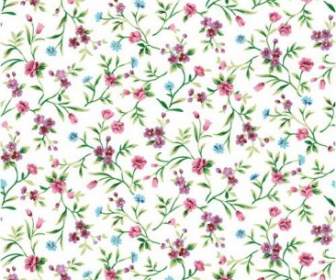Small Purple Flowers Floral Background Vector