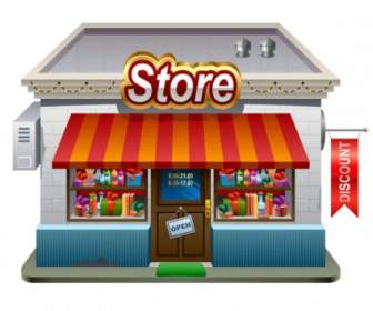 小商店模型向量