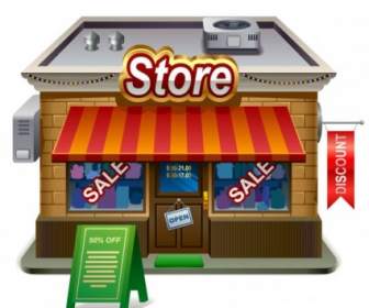 Small Shops Model Vector