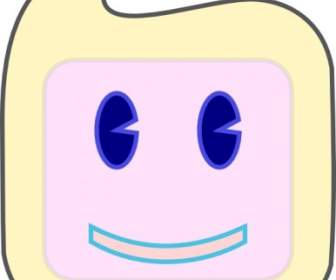 Smiley Square Face Clip Art