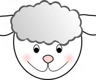 Smiling Good Sheep Clip Art