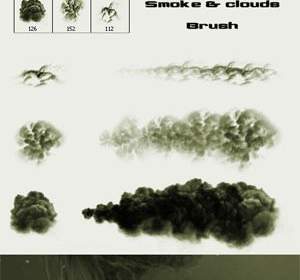 فرشاة الدخان والسحب.
