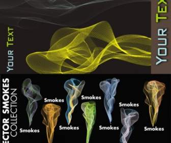 Smoke Vector Multicolored Lines