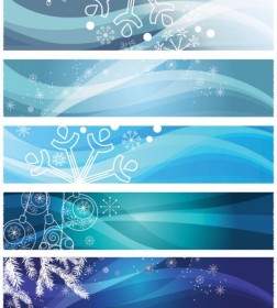 Snowflake Background Banner Vector