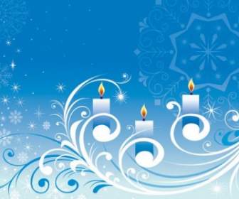 Snowflake Candle Pattern Vector