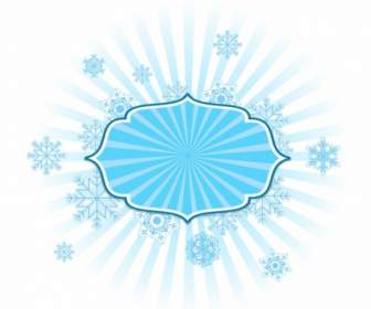Snowflake Frame In Blue