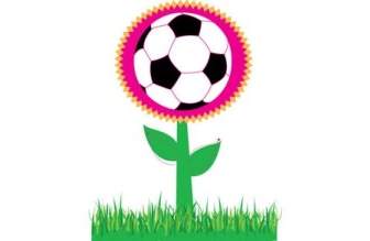 Fußball-Blumen-Vektor