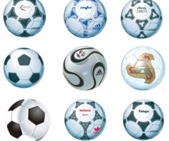 Soccer Football Balls Vector