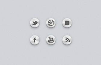 Botões De Interface Do Usuário De Mídias Sociais