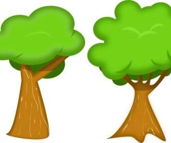Pohon-pohon Yang Lembut Clip Art