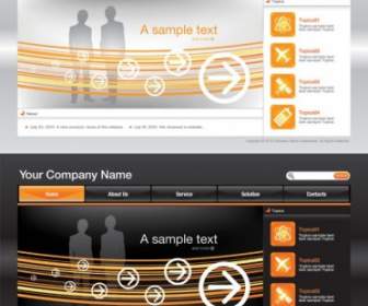 Sophisticated And Practical Web Site Template Vector