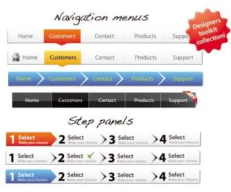 Anspruchsvolle Webseite Navigation Lenker Vector