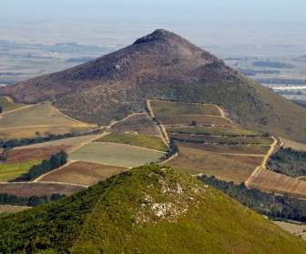 南アフリカ共和国の山を風景します。