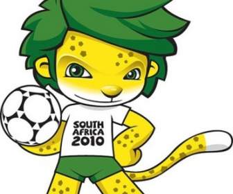 南非世界世界盃吉祥物紮庫米向量