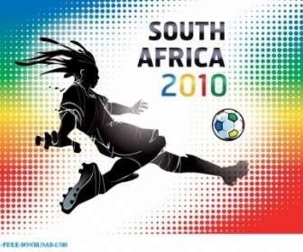South Africa World Cup Wallpaper Vector Illustration