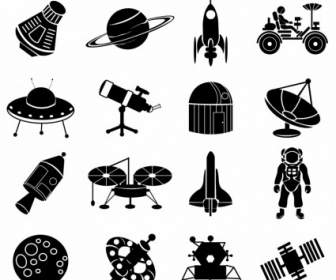 ícones De Exploração Do Espaço