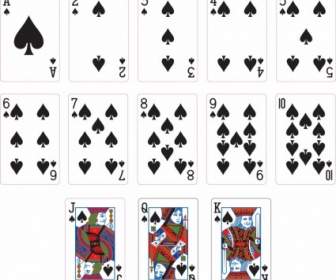 Spade Suit Two Playing Cards