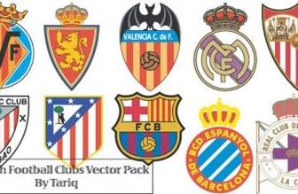 西班牙足球俱樂部徽標向量