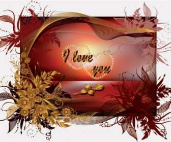 Special Valentine Day Greeting Card Vector