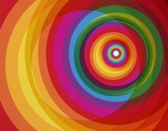 Spiral Rainbow Vector Background