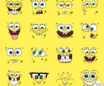 SpongeBob Schwammkopf Vektor Pack Gesichter