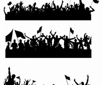 Sport Supporters Silhouettes