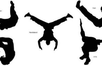 Sports People Silhouettes Free Vector